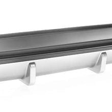 IKON MOTORSPORTS Rear Diffuser Compatible With 2020-2021 Toyota Corolla L LE/XLE | Matte Black Diffuser & Silver Lower Trim Panel & Tips Lower Valance Bumper Lip Spolier