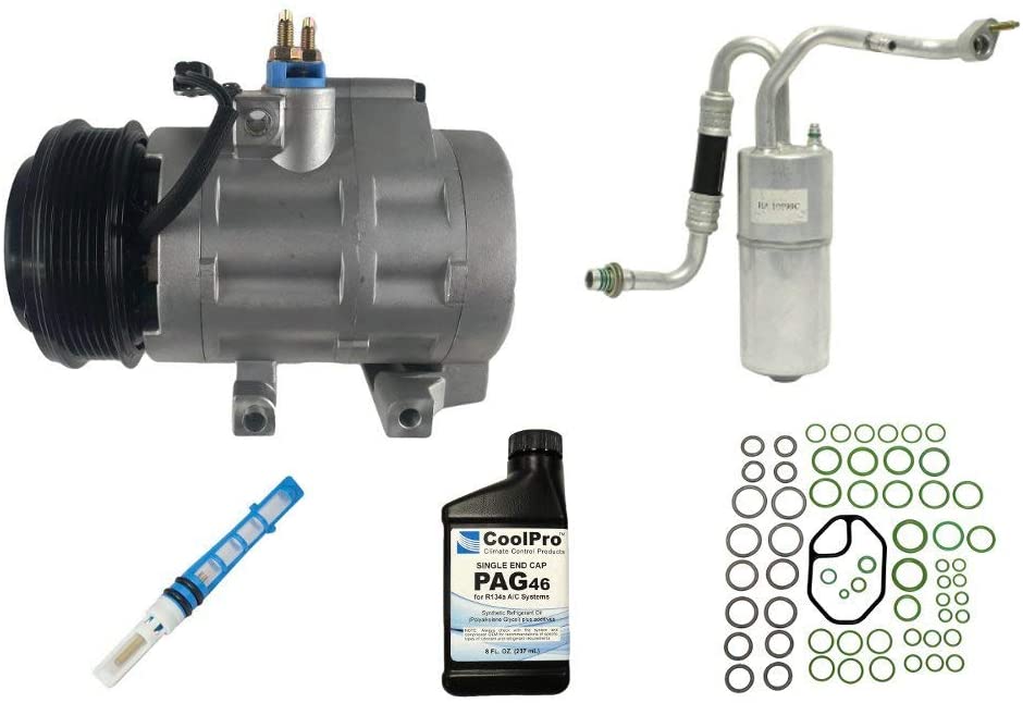 Fits 2008-2010 Ford F-250 Super Duty (5.4L, 6.8L only) New A/C AC Compressor Kit