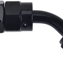 EVIL ENERGY 6AN Straight Swivel Hose End Fitting for Braided Fuel Line Aluminum Black 2PCS