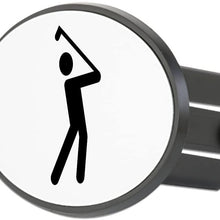 Oval Hitch Cover Golf Stroke Swing Traffic Symbol