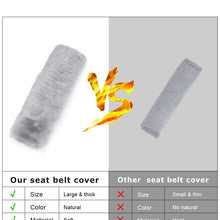 ONINAA Soft Genuine Sheepskin Wool Auto Seat Belt Cover Seatbelt Shoulder Pad for a More Comfortable Driving, Compatible with All Cars