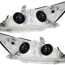 Toyota Camry (LE, XLE) Replacement Headlight Assembly (Chrome) - 1-Pair