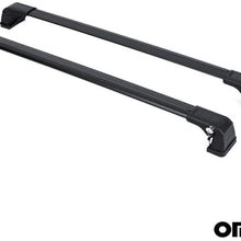 Roof Rack Crossbars Compatible with Kia Soul 2020-2021 | Luggage Kayak Cargo Hard-Shell Carrier | Aluminum Rooftop of Your Car or SUV | Black 2 Pcs.