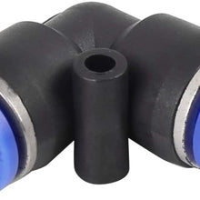 X AUTOHAUX 20pcs Car 8mm L-Shaped 90 Degree Fuel Air Pipe Connectors Hose Fitting Adapters