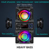 Bluetooth Speaker, 40W (60W Peak) Portable Wireless Speaker with Colorful Lights, Double Subwoofer Heavy Bass, FM Radio, MP3 Player, Bluetooth 5.0, Loud Stereo Speaker for Home Outdoor Party Camping