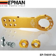 EPMAN Universal All Model Car Trailer Hook Aluminum Tow hook Towing Racing Front (Gold)