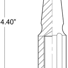 20 Pc Spiked Solid Metal Lug Nuts M12x1.50 Thread 4.4" Tall Closed End Bulge Acorn Spike Lug Nut 1 Long Socket Key Black Finish for Aftermarket Wheels Only