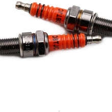 D8TJC D8TC 3 Electrode Spark Plug, PRO BAT, 2 Packed High Performance Head Spark Plug for CG Vertical CF250 CH250 Engine Series HONDA CG125 Lifan Zongshen TAOTAO, Orange