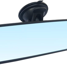 Wontolf Rear View Mirror Anti-Glare Suction Cup Rear View Mirror Universal Interior Rearview Mirror for Car Truck SUV 9.5''(240mm)