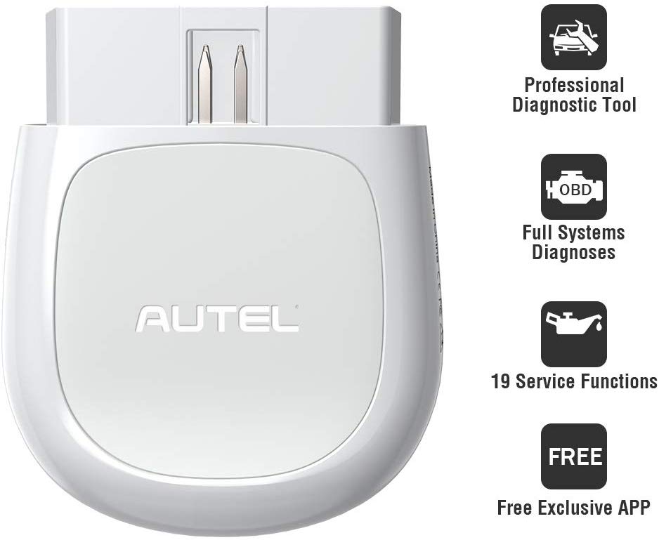 Autel AP200(HT200) Bluetooth OBD2 Scanner, Code Reader with Full Systems Diagnoses and 19 Service Functions, Mini Size Version of MK808 Diagnostic, Vehicle Scan Tool for iPhone & Android Devices