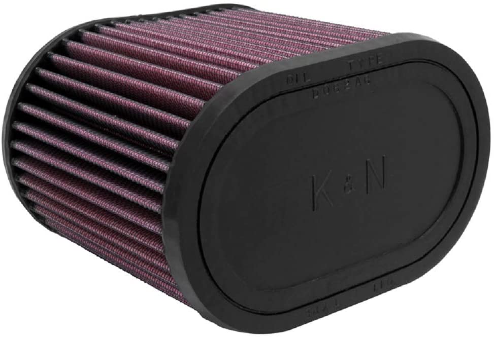 K&N Universal Clamp-On Air Filter: High Performance, Premium, Washable, Replacement Engine Filter: Flange Diameter: 2.75 In, Filter Height: 5 In, Flange Length: 0.625 In, Shape: Oval, RU-1500