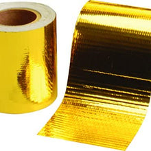 Design Engineering 010396 Reflect-A-GOLD High-Temperature Heat Reflective Adhesive Backed Roll, 2" x 15' Roll