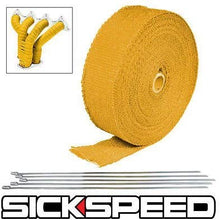 Yellow Turbo Manifold Heat Exhaust Thermal Wrap Tape & Stainless Ties 2"X25' for Ford Fusion