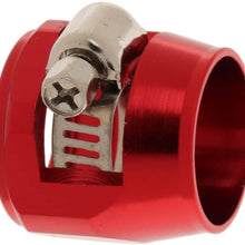 Hose End Finishers Oil Fuel Line Clip Clamp Fitting Accessories Red