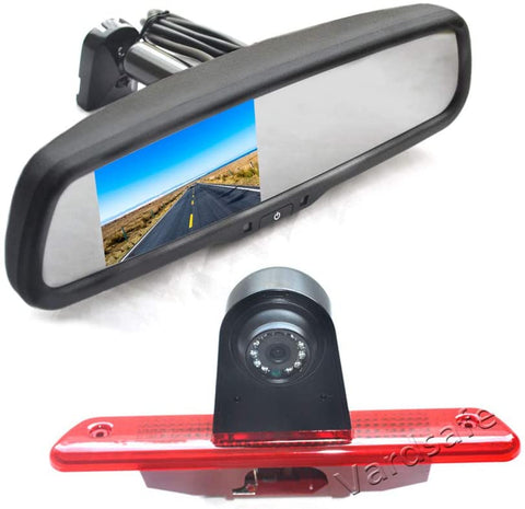 Vardsafe VS572R Rear View Reverse Camera & Replacement Mirror Monitor for Citroen Jumpy/Peugeot Expert/Fiat Scudo/Toyota ProAce