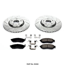 Power Stop K5264 Front Z23 Carbon Fiber Brake Pads with Drilled & Slotted Brake Rotors Kit