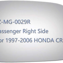 JZSUPER Side Mirror Glass for 1997-2006 HONDA CR-V, Passenger Right Side RH Replacement Rearview Convex Glass, Non Heated Including Adhesive