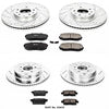 Power Stop K5879 Front and Rear Z23 Carbon Fiber Brake Pads with Drilled & Slotted Brake Rotors Kit