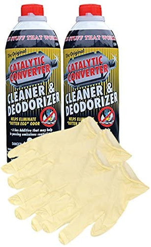 Catalytic Converter Cleaner (16 oz.) - Bundle with Latex Gloves (6 Items)