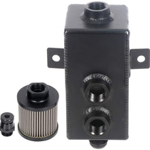 OCPTY Universal 1000ML Oil Catch Can Tank Breather Aluminum Compact Dual Cylinder Polish Baffled Engine Air Oil Separator Tank Reservoir Kit Black