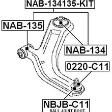 54500-AX00B - ARM BUSHING FRONT ARM KIT - 1 Year Warranty - FEBEST # NAB-1341...