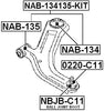 54501Ax00B - Rear Arm Bushing (for Front Arm) For Nissan - Febest