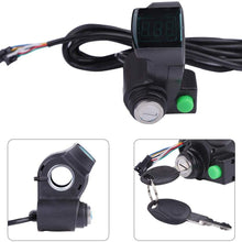 Zyyini Bike Switch, Electric Bike Controller Key Lock Switch Display Voltage Number Electric Scooter Indicator and Thumb Accelerator Bike Thumb Accelerator Display for Bicycle