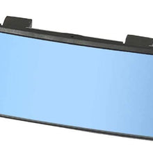 KITBEST Anti Glare Rearview Mirror, Universal Car Interior Rear View Mirror Panoramic Convex Clip On Wide Angle Blue Tint Mirror to Reduce Blind Spot and Antiglare Effectively