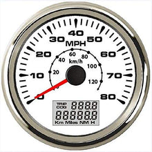 ELING Waterproof Marine Auto GPS Speedometer Odometer 0-80MPH 0-120KM/H with ODO COG Trip 85mm