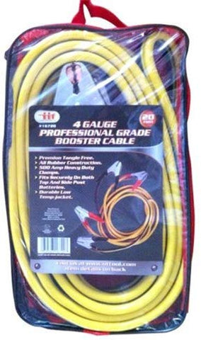 4 Gauge X 20 Feet Heavy Duty Jumpstart Booster Cables