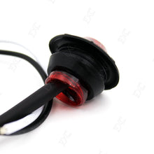 Purishion 10x 3/4"" Round LED Clearence Light Front Rear Side Marker Indicators Light for Truck Car Bus Trailer Van Caravan Boat, Taillight Brake Stop Lamp (12V, Red+Amber)