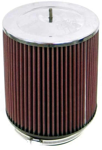 K&N Universal Clamp-On Air Filter: High Performance, Premium, Washable, Replacement Engine Filter: Flange Diameter: 6 In, Filter Height: 8 In, Flange Length: 1 In, Shape: Round Tapered, RF-1017