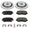 Power Stop K6812 Rear Z23 Carbon Fiber Brake Pads with Drilled & Slotted Brake Rotors Kit