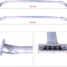 LUJUNTEC Silver Aluminum Roof Mounted Roof Rack Cross Bar Set Fit for Nissan Pathfinder 3.5L 2013-2019 Top Rail Carries Luggage Carrier