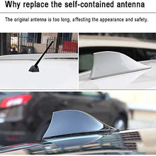 FOLCONROAD Car Auto Shark Fin Antenna Roof Aerial Base Radio Signal [Silver][US Warehouse]
