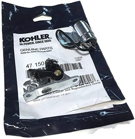 Outdoor Power Deals Ignition kit Replacement 230722S Condenser with 47 150 03-S Breaker Points Set Fit's Some Kohler Engines