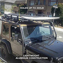 Barricade Roof Rack Basket; Textured Black for Jeep Wrangler 1987-2020