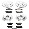 Power Stop K212 Front and Rear Z23 Carbon Fiber Brake Pads with Drilled & Slotted Brake Rotors Kit