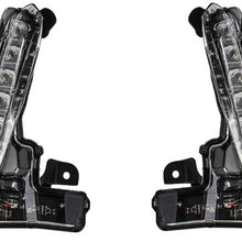 Brock Replacement Pair Set Daytime Running Lamps Left + Right Vertical Type Lights Compatible with 17-18 Corolla 8144002030 8143002030