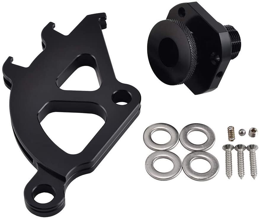 NICECNC Black Firewall Adjuster & Triple Hook Clutch Quadrant Kit Replace Ford Mustang 1996-2004