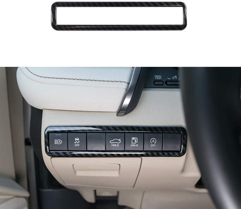 CKE Headlight Button Control Switch Frame Cover Carbon Fiber Style ABS Sticker Trim for Camry 2018 2019 2020