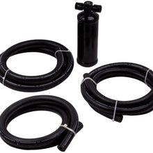 134a Air Conditioning Hose Kit O-Ring W/Drier AC Hoses Fitting Kits