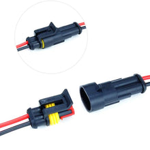 MUYI 2 Pin Way Car Waterproof Electrical Connectors with Wire 18 AWG Marine Plug Connector Pack of 10