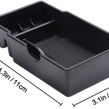 QianBao Compatible with Center Console Organizer Insert ABS Black Materials Tray Armrest Storage Box for Jeep Renegade 2015 2016 2017 2018 2019