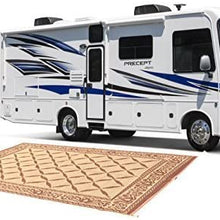 EasyGO Products Rv Camping Mats - 6' x 9' Outdoor Patio Mat - Reversible Rv Mat - Carrying Strap