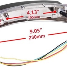 NTHREEAUTO Smoked Rear Fender Tip Lights Turn Signals Brake Running LED Tail Light Compatible with Harley Davidson Electra Glide Road Glide Touring Fatboy Softail Sportester FLHTC FLHTK FLTRU FLHTKL