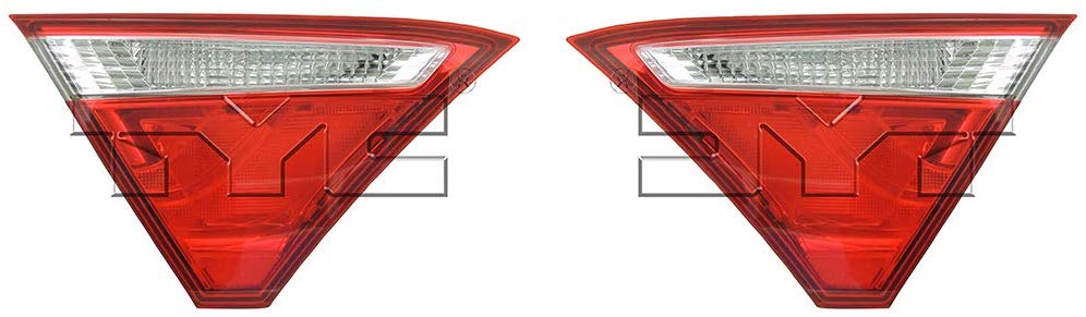 Fits 2015-2017 Toyota Camry Pair Driver and Passenger Side Rear Inner Tail Light CAPA Certified With w/Bulbs TO2802116 TO2803116 - Replaces 81590-06410 81580-06410 ;