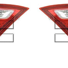 Fits 2015-2017 Toyota Camry Pair Driver and Passenger Side Rear Inner Tail Light CAPA Certified With w/Bulbs TO2802116 TO2803116 - Replaces 81590-06410 81580-06410 ;