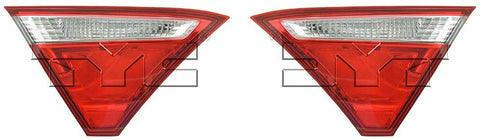 Fits 2015-2017 Toyota Camry Pair Driver and Passenger Side Rear Inner Tail Light CAPA Certified With w/Bulbs TO2802116 TO2803116 - Replaces 81590-06410 81580-06410 ;