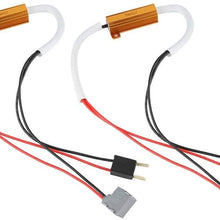 Senyar 2pcs Headlight Decoder,50W LED Fog Lamp Load Resistor Decoder Anti-Flicker Flash Error Canceler for H7